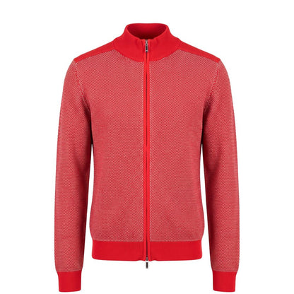 Red Cotton Men Sweater