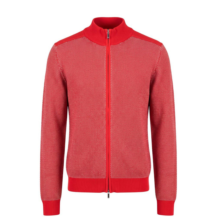 Red Cotton Men Sweater