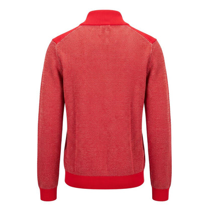 Red Cotton Men Sweater