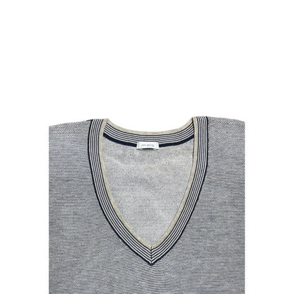Blue Cotton Men Sweater