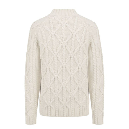 White Cotton Men's Sweater