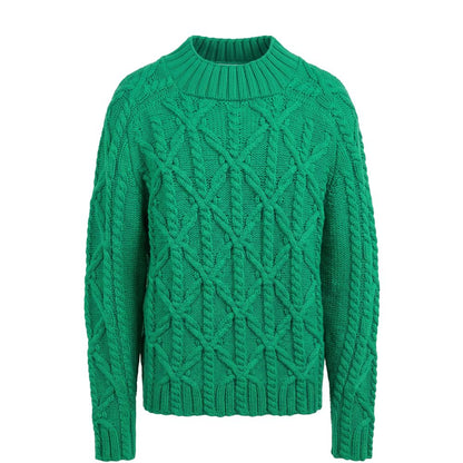 Green Cotton Men's Sweater