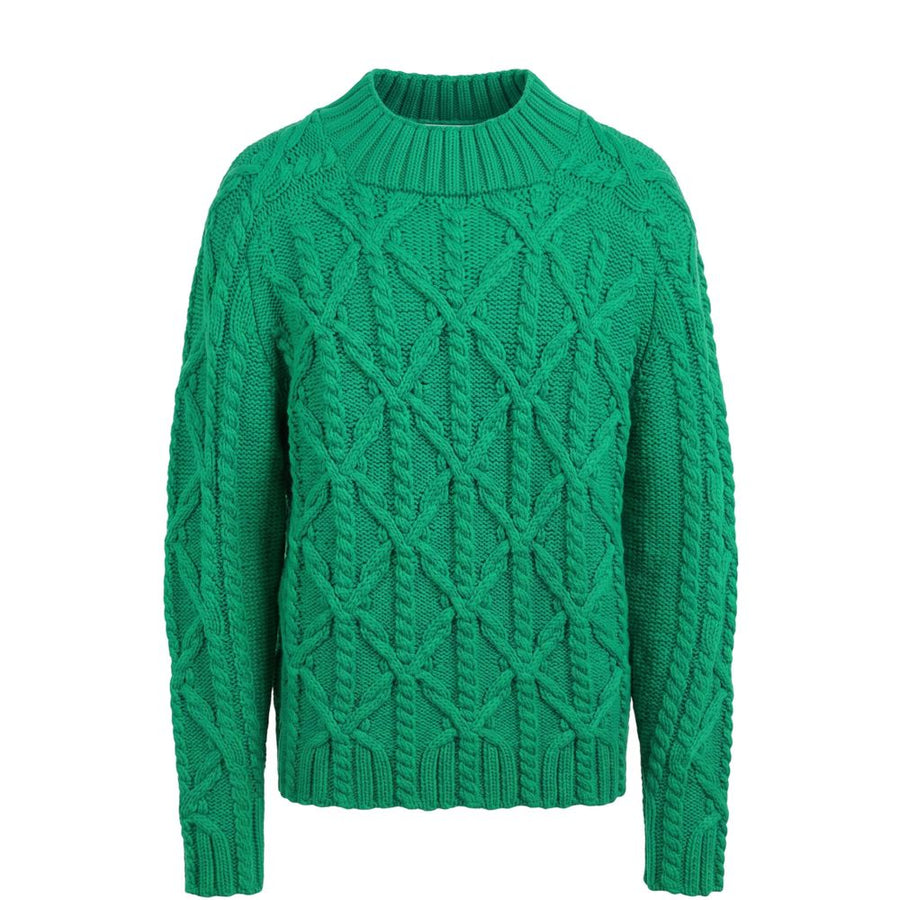 Green Cotton Men's Sweater
