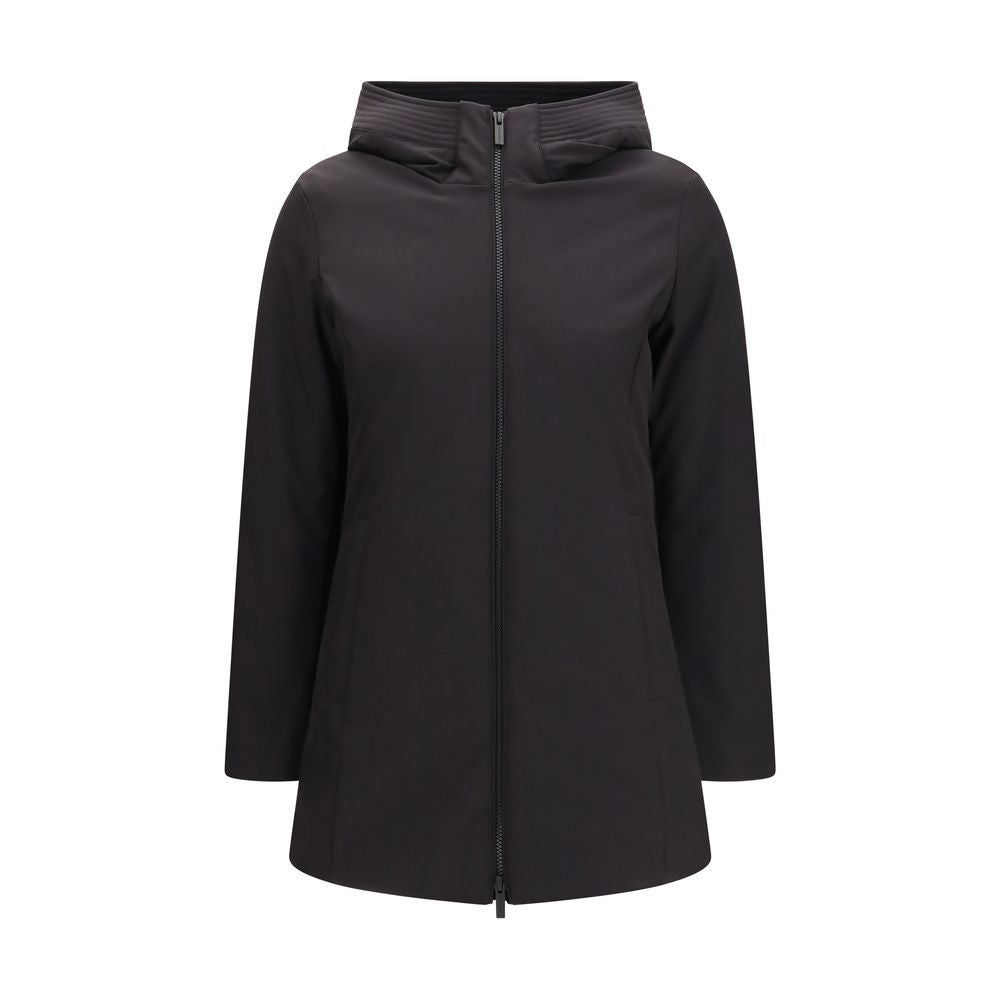 Black Polyester Parka