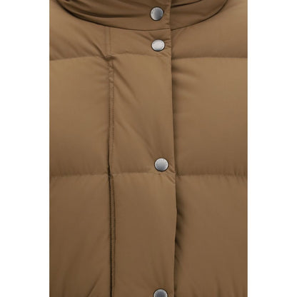 Brown Goose Down Full-Length Jacket