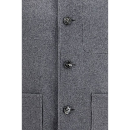 Gray Wool Oves Aries Full-Length Jacket