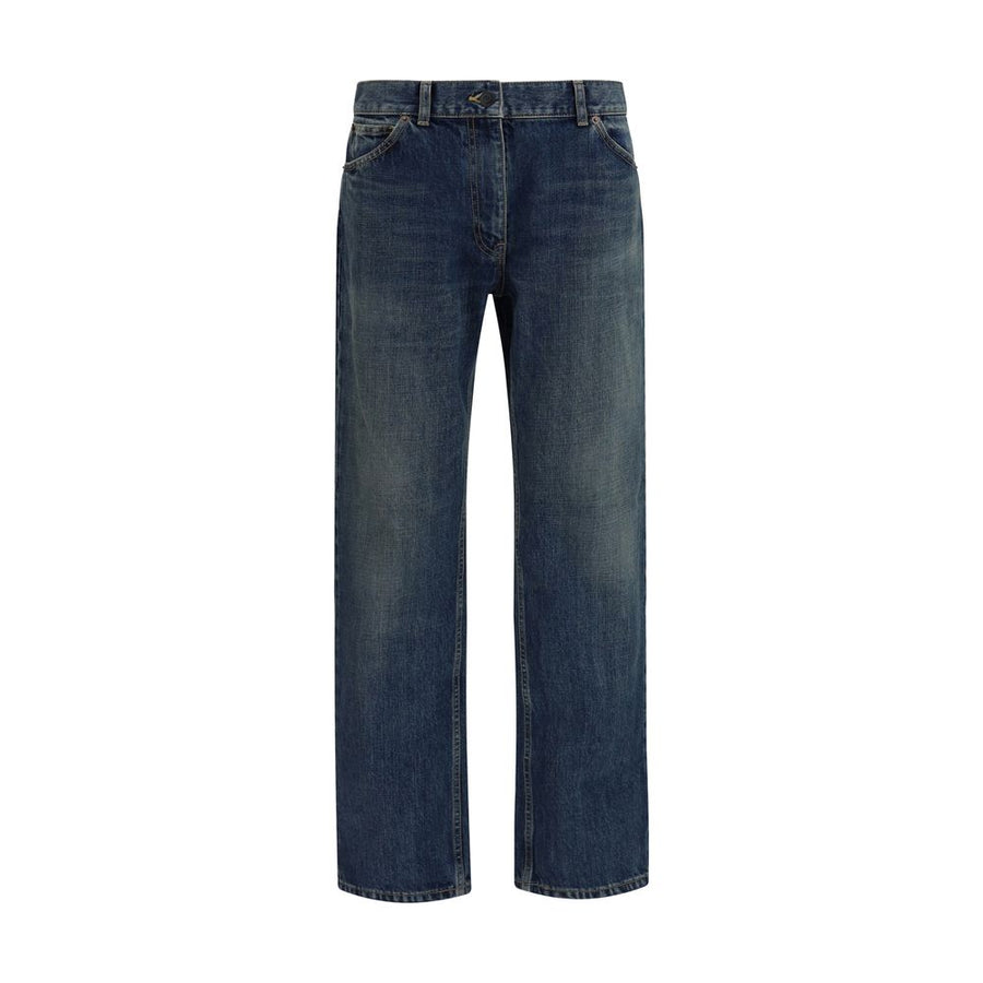 Blue Cotton Relaxed Fit Jeans