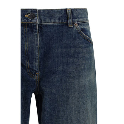 Blue Cotton Relaxed Fit Jeans