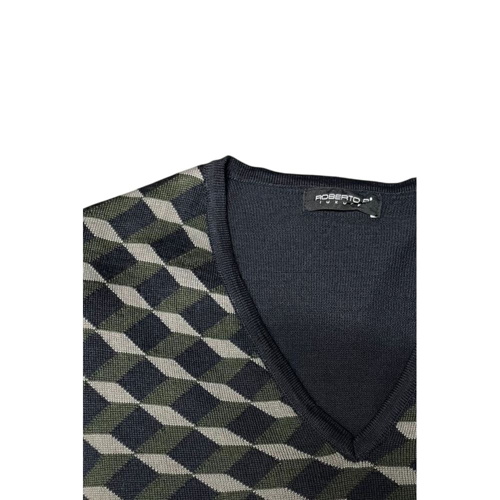 Green Wool Men's Sweater