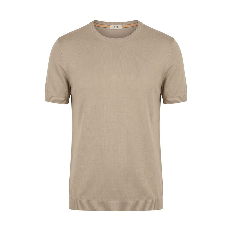 Beige Cotton Men Sweater