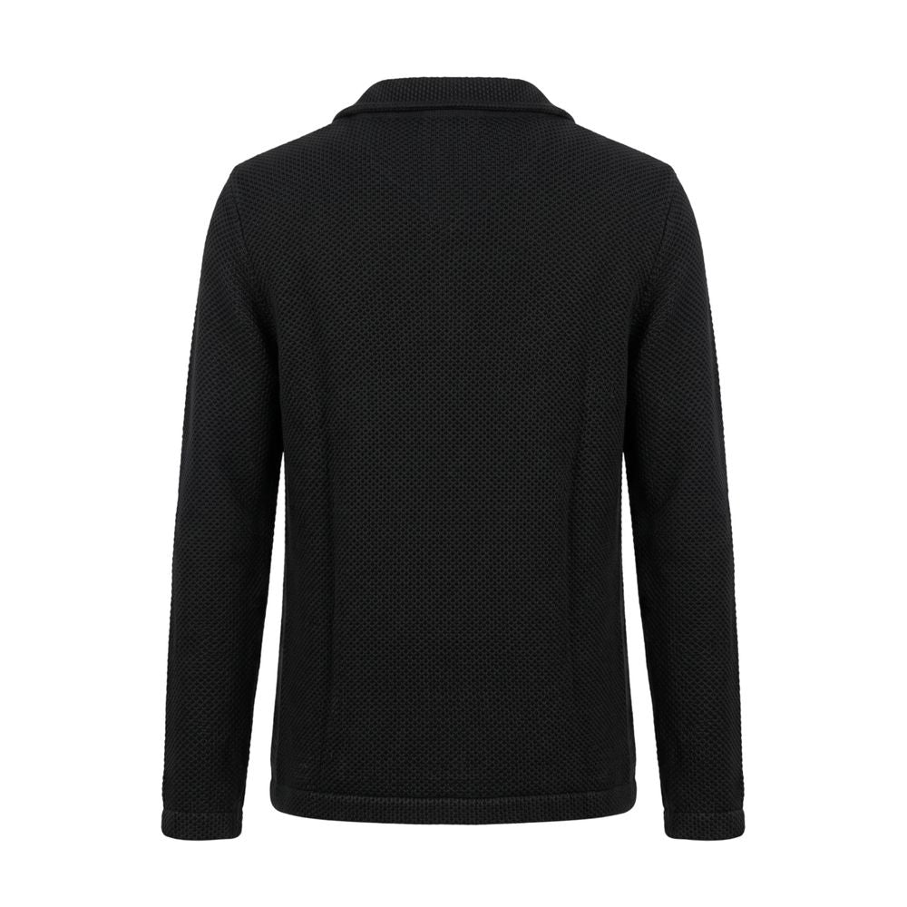 Black Wool Men's Sweater