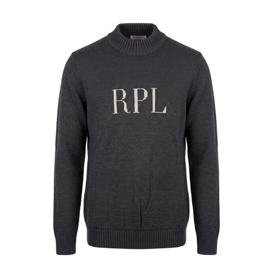 Grey Wool Men Sweater
