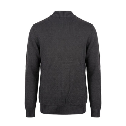 Grey Wool Men Sweater