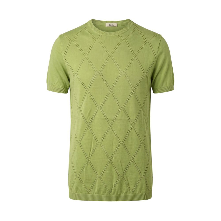 Green Cotton Men Sweater