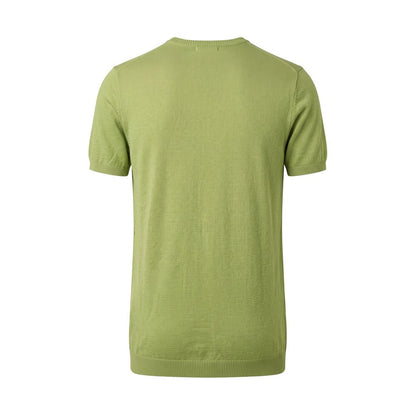 Green Cotton Men Sweater