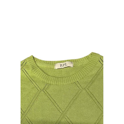 Green Cotton Men Sweater