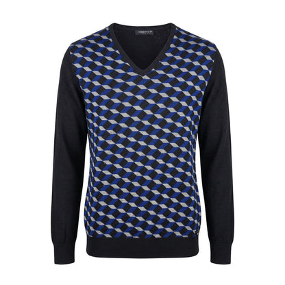 Blue Wool Men's Sweater