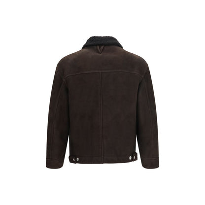 Brown Lamb Ovis Aries Leather Jacket