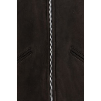 Brown Lamb Ovis Aries Leather Jacket