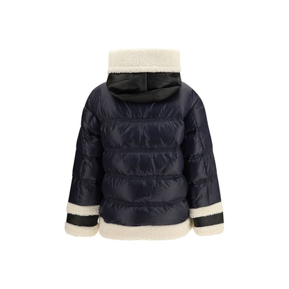 Blue Polyamide Full-Length Jacket