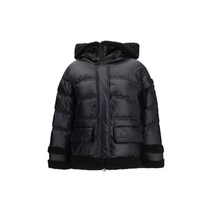 Black Polyamide Full-Length Jacket