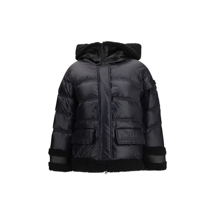 Black Polyamide Full-Length Jacket