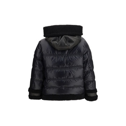 Black Polyamide Full-Length Jacket