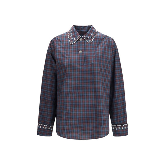 Blue Cotton Dress Shirt