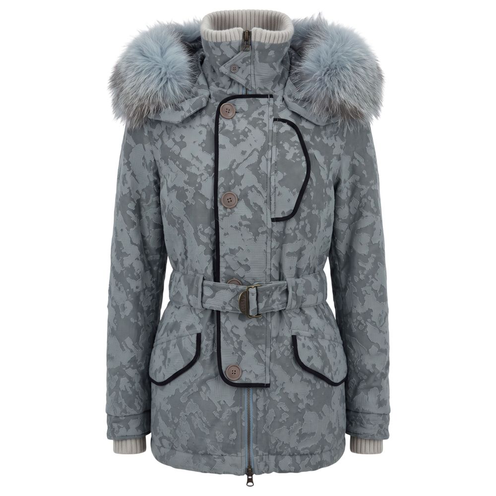 Light Blue Cotton Women's Jacket