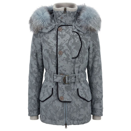 Light Blue Cotton Women's Jacket