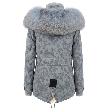 Light Blue Cotton Women's Jacket