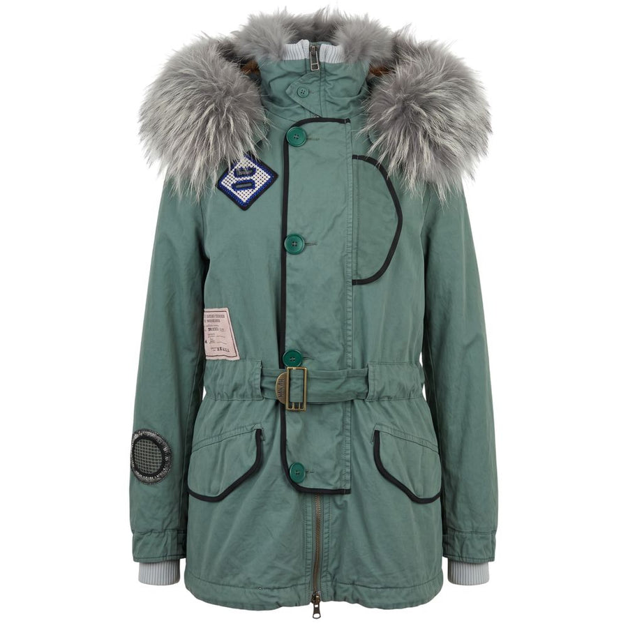 Green Cotton Women's Jacket