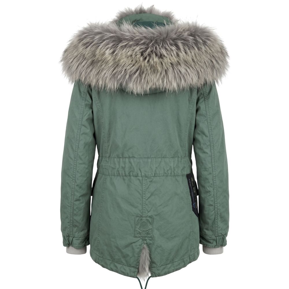 Green Cotton Women's Jacket