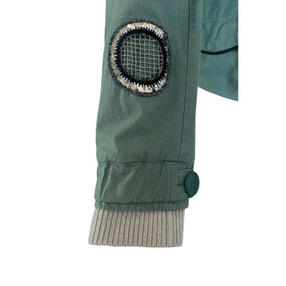 Green Cotton Women's Jacket