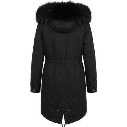 Black Cotton Women Jacket