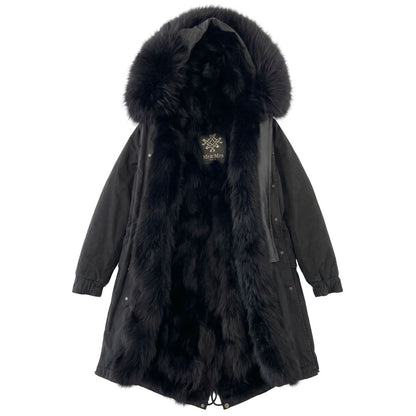 Black Cotton Women Jacket