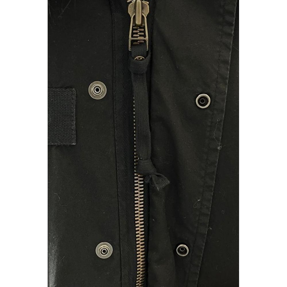 Black Cotton Women Jacket