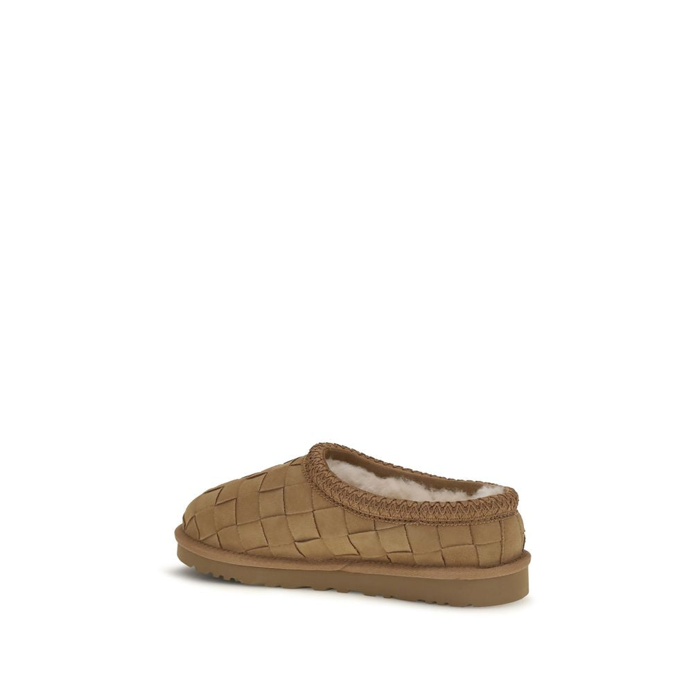 Beige Suede Leather Mules