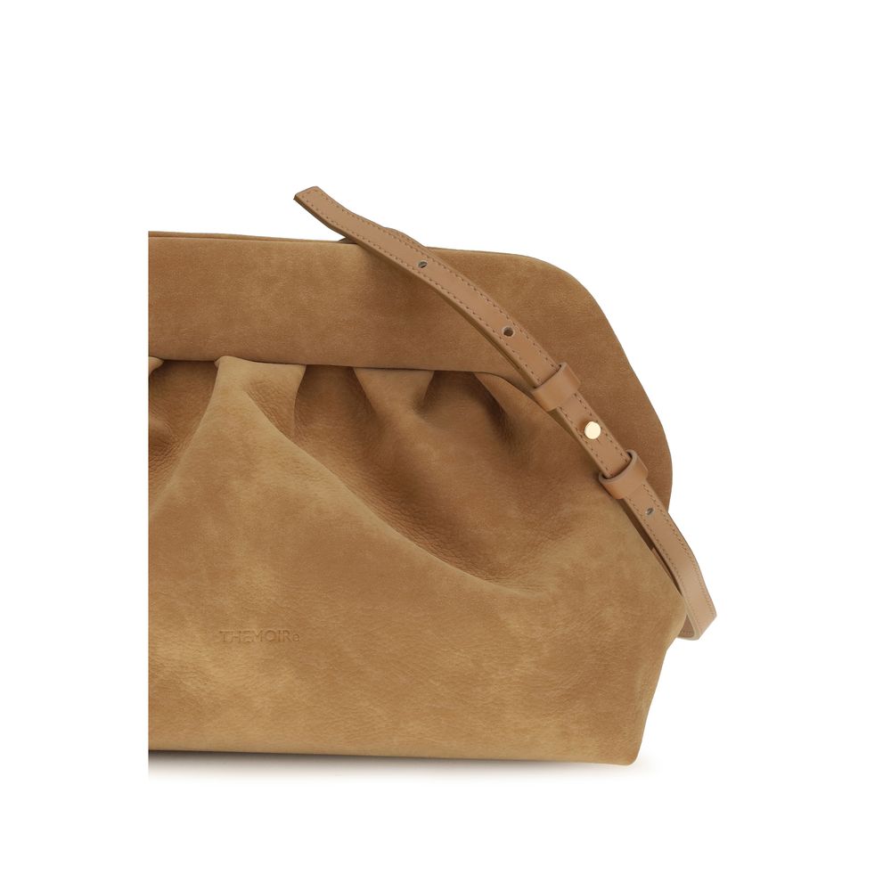 Beige Suede Leather Clutch Bag
