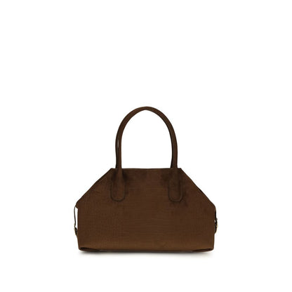 Brown Suede Leather Handbag