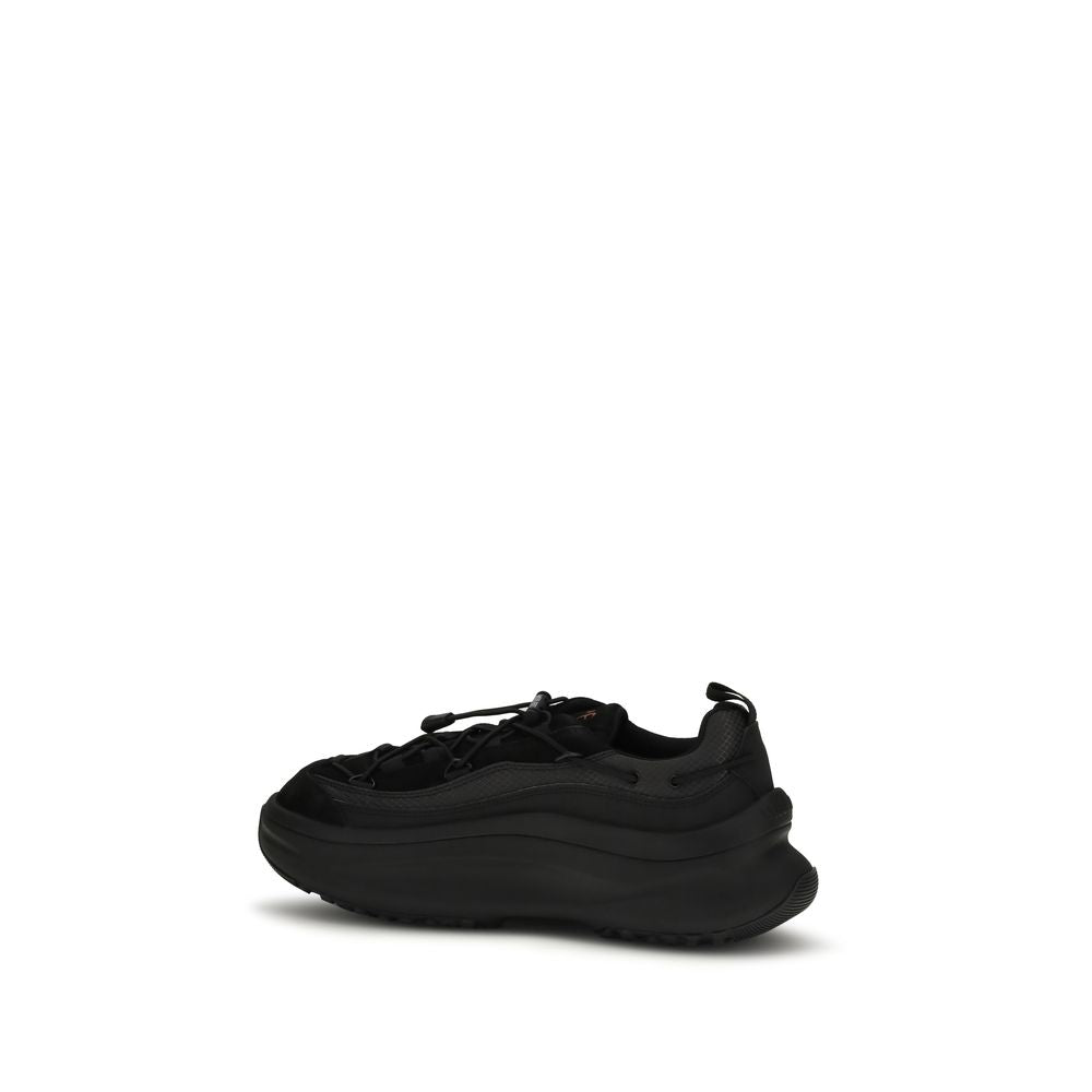 Black Polyester Athletic Sneakers
