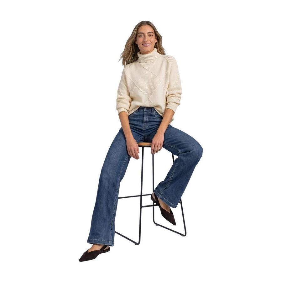 Cream Viscose Turtleneck