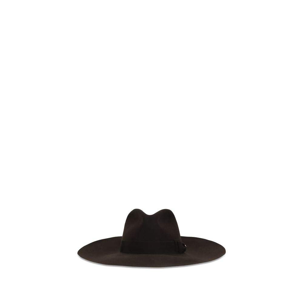 Brown Fabric Fedora