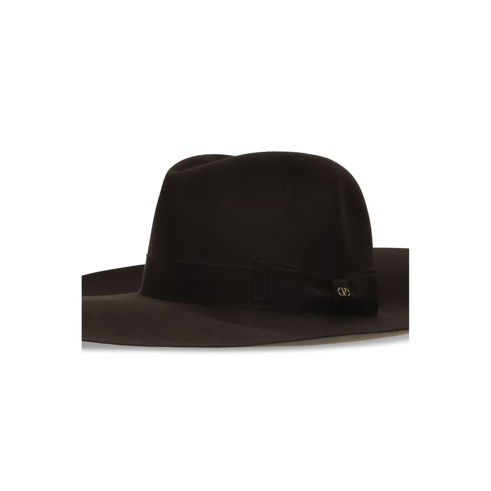 Brown Fabric Fedora