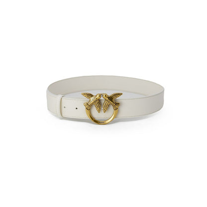 Cream Leather Regular Belt