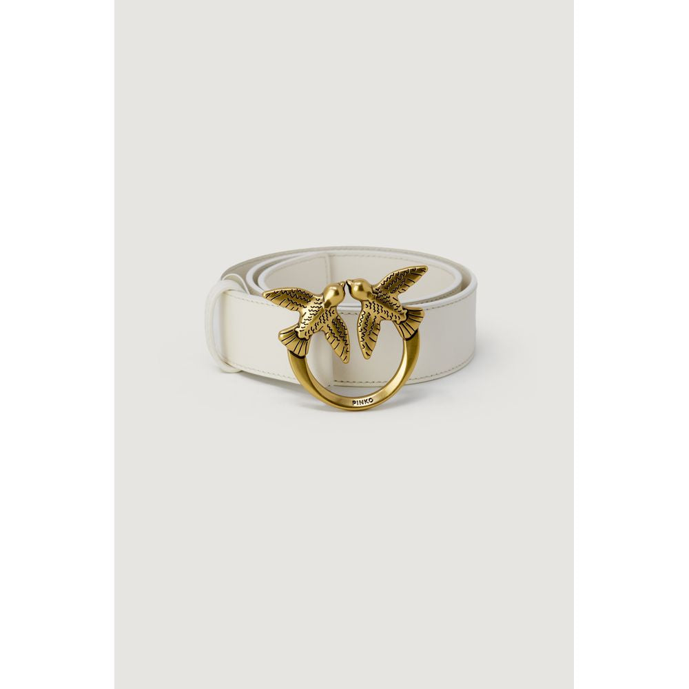 Cream Leather Regular Belt