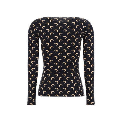 Black Polyamide Long Sleeve T-Shirt