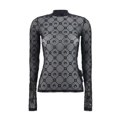 Black Polyamide Pattern Shirt