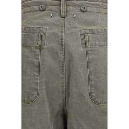 Bicolor Cotton Casual Pants