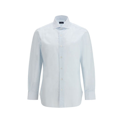 Blue Cotton Pattern Shirt